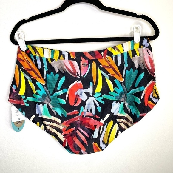 Prana Multicolor Millan High Waist Bikini Bottoms Size XL La Flora Print NWT - Picture 4 of 13